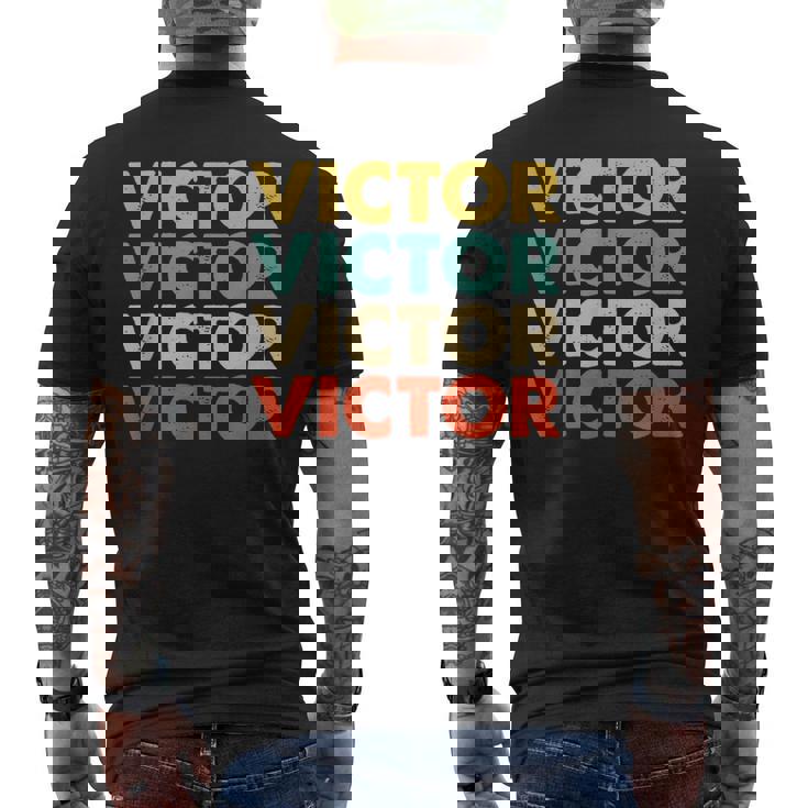 Victor Name Mens Back Print T-shirt