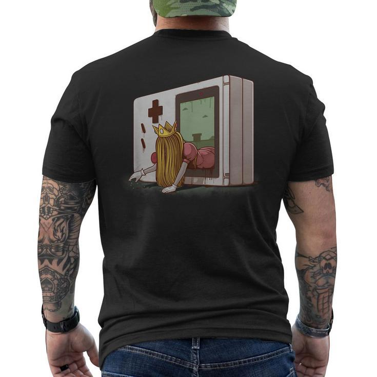 Video Gamer  Retro Video Game Pocket Horror Retro Men's T-shirt Back Print