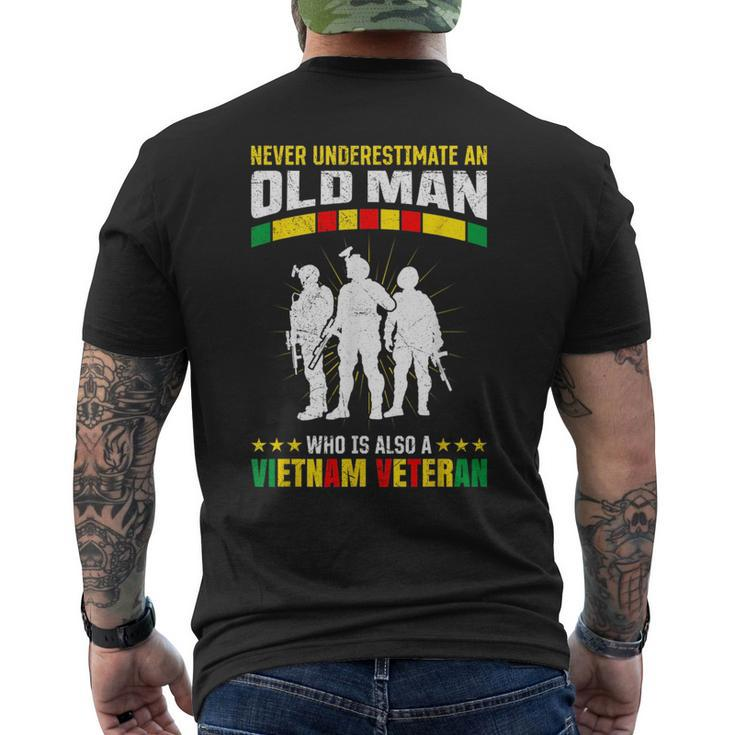 Vietnam Veteran Army Military Fan Memorial Day Veterans  Mens Back Print T-shirt