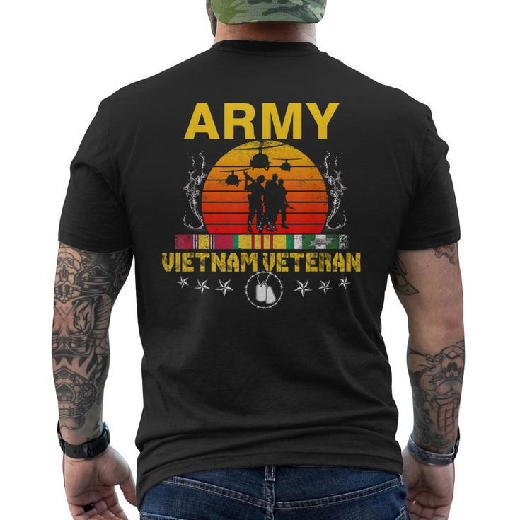 Vietnam Veteran Army Proud Vietnam Veterans Men's Back Print T-shirt
