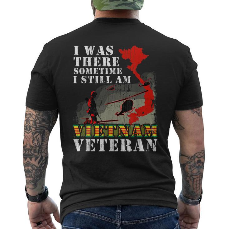 Vietnam Veteran Military Sodier Veterans Day American Flag Men's Back Print T-shirt