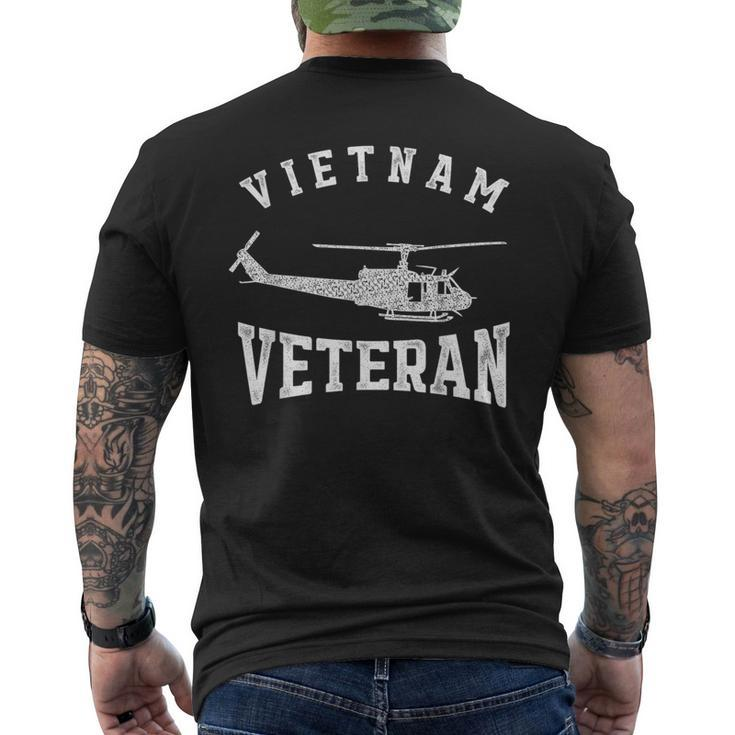 Vietnam Veteran  Veterans Military Helicopter Pilot Mens Back Print T-shirt