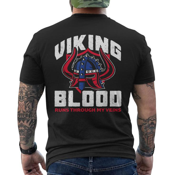 Viking Blood Runs Through My Veins Proud Norwegian Viking Men's T-shirt Back Print