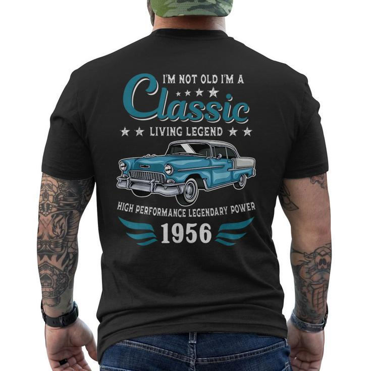 Vintage 1956 Birthday Classic Car For Legends Born In 1956  Mens Back Print T-shirt