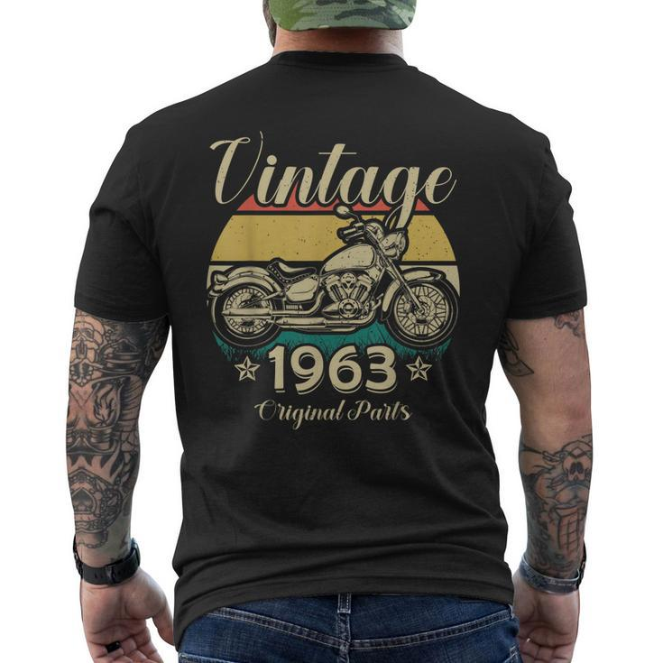 Vintage 1963 Original Parts Motorcycle Rider Men's Back Print T-shirt