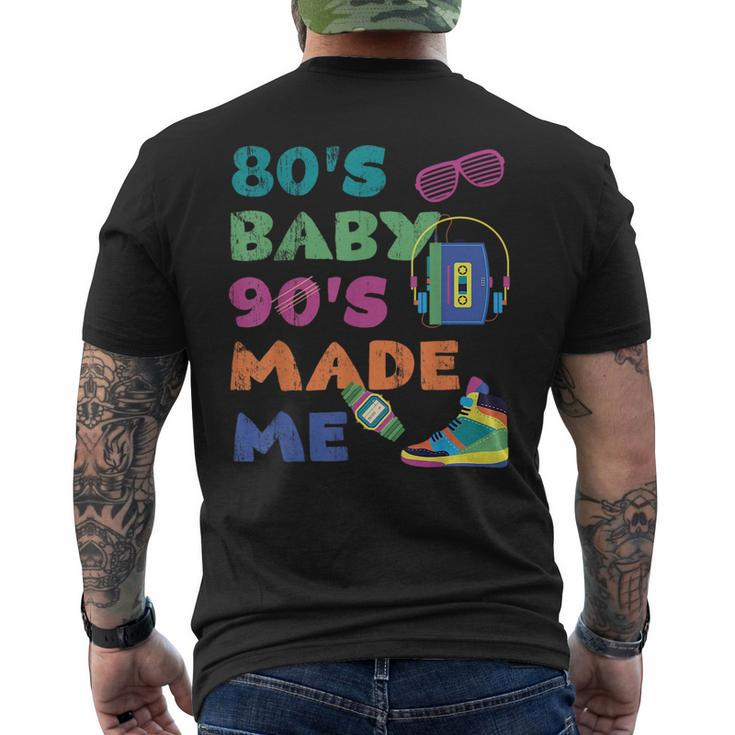 Vintage 1980S 80S Baby 1990S 90S Made Me Retro Nostalgia  Mens Back Print T-shirt