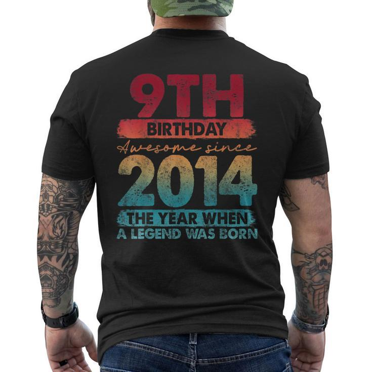 Vintage 2014 9 Year Old Limited Edition 9Th Birthday Men's T-shirt Back Print