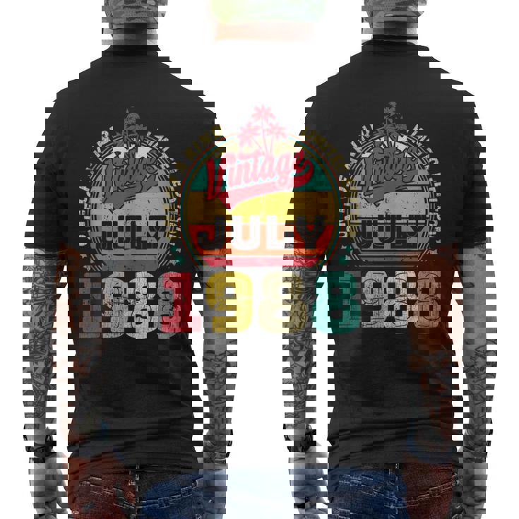 Vintage 35Th Birthday Awesome Since July 1988 Mens Back Print T-shirt