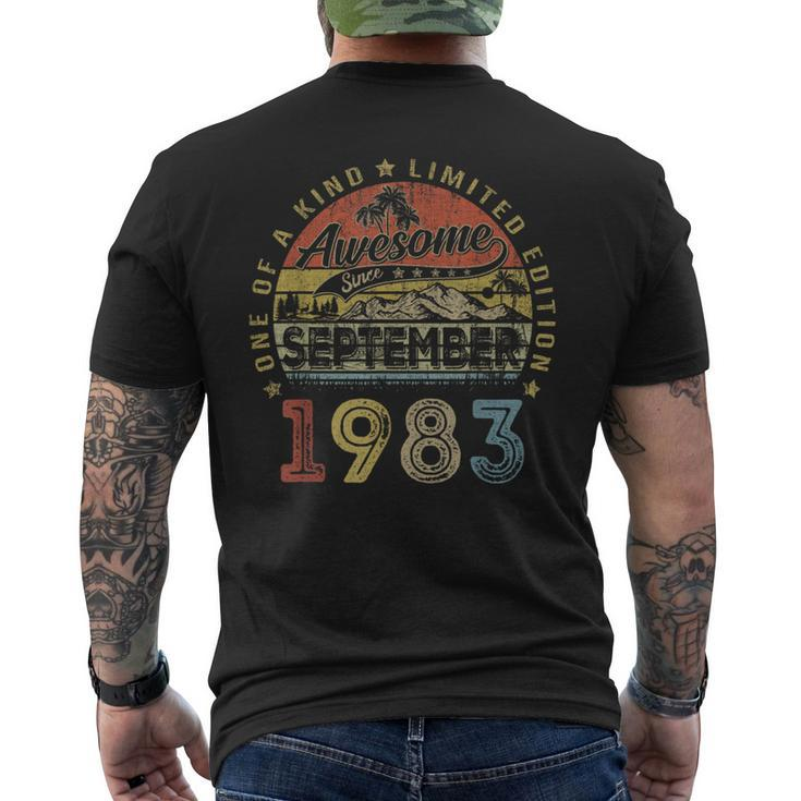 Vintage 40Th Birthday Legend Since September 1983 For Men's T-shirt Back Print