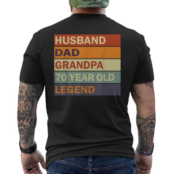 Vintage 70Th Birthday Saying For 70 Year Old Dad And Grandpa Gift For Mens Mens Back Print T-shirt
