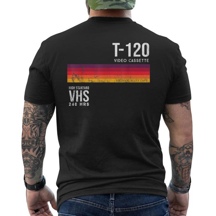 Vintage 80S Video Cassette Tape Vhs Men's Back Print T-shirt