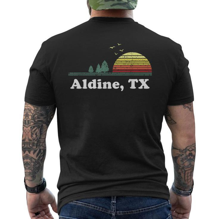 Vintage Aldine Texas Home Souvenir Print Men's T-shirt Back Print