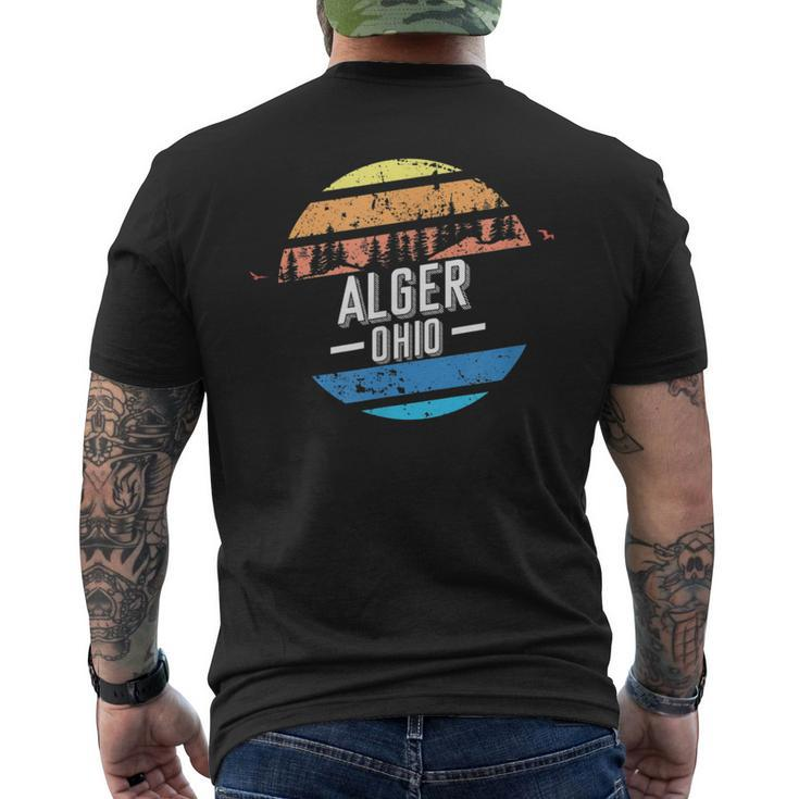 Vintage Alger Ohio Sunset Souvenir Print Men's T-shirt Back Print