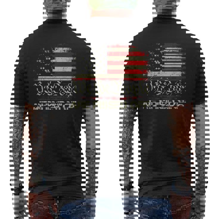 Vintage American Flag We The People Are Pissed Off On Back Men's Back Print T-shirt