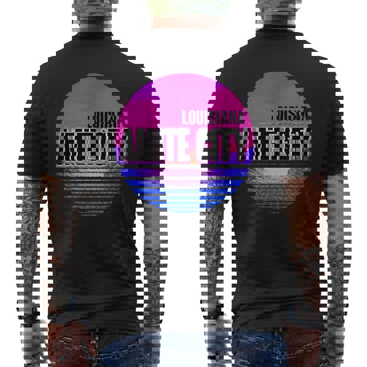 Vintage Amite City Vaporwave Louisiana Men's T-shirt Back Print