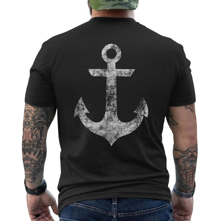 Vintage Anchor Summer Sailing  Mens Back Print T-shirt