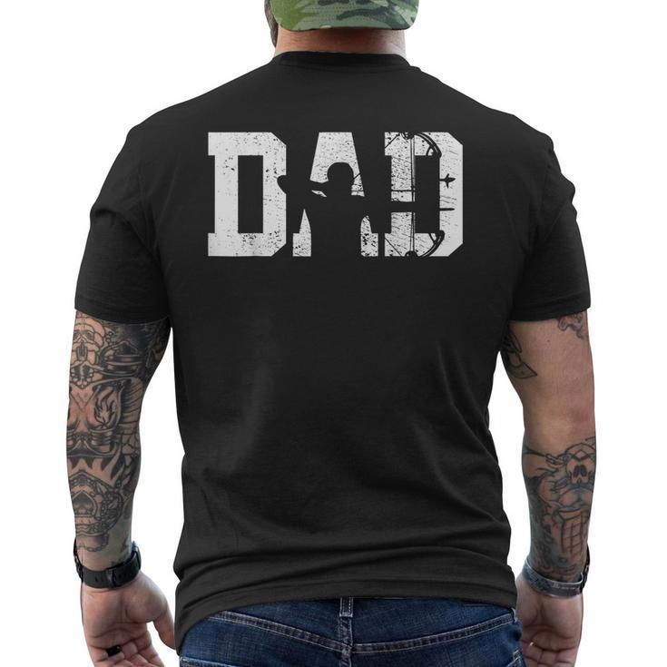 Vintage Archery Bow Hunting Dad Hunter Fathers Day  Mens Back Print T-shirt