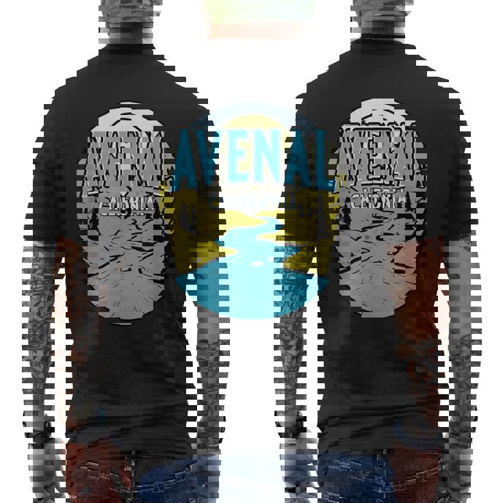 Vintage Avenal California River Valley Souvenir Print Men's T-shirt Back Print