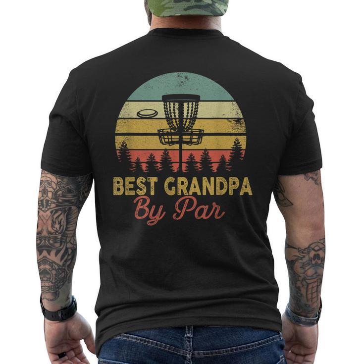 Vintage Best Grandpa By Par Disc Golf Dad Fathers Papa Men's Back Print T-shirt
