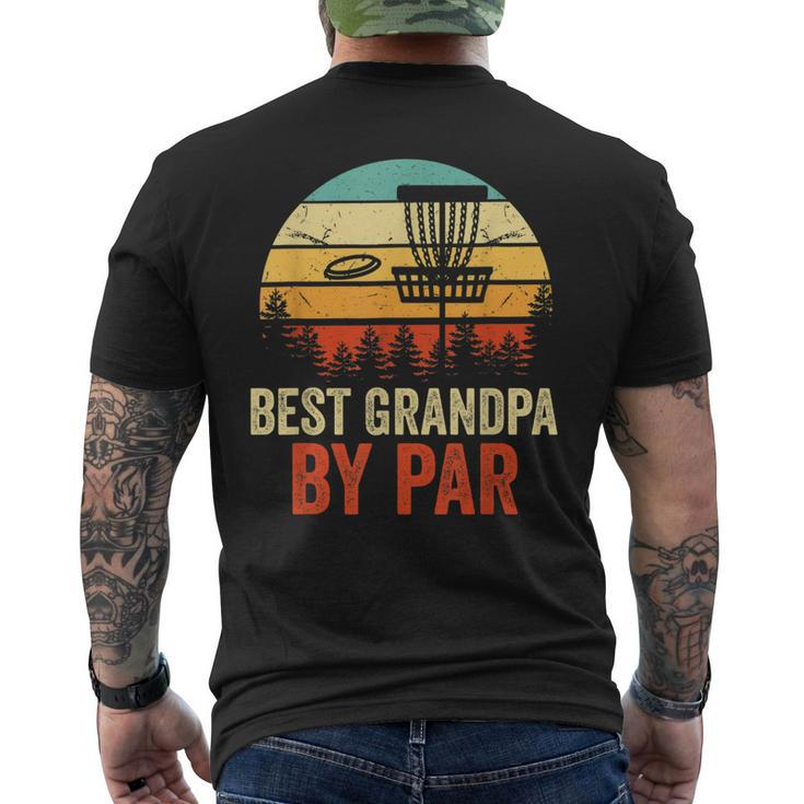Vintage Best Grandpa By Par Disc Golf Men Fathers Day Men's Back Print T-shirt