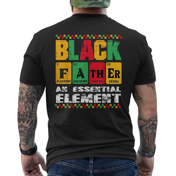 Vintage Black Father An Essential Element Junenth Dad Day  Mens Back Print T-shirt