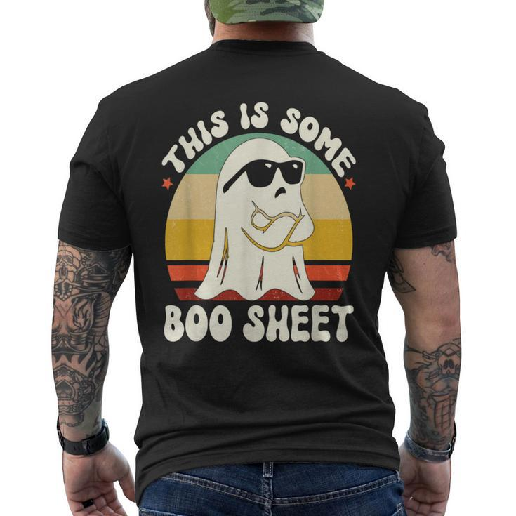 Vintage This Is Some Boo Sheet Halloween Ghost Men's T-shirt Back Print
