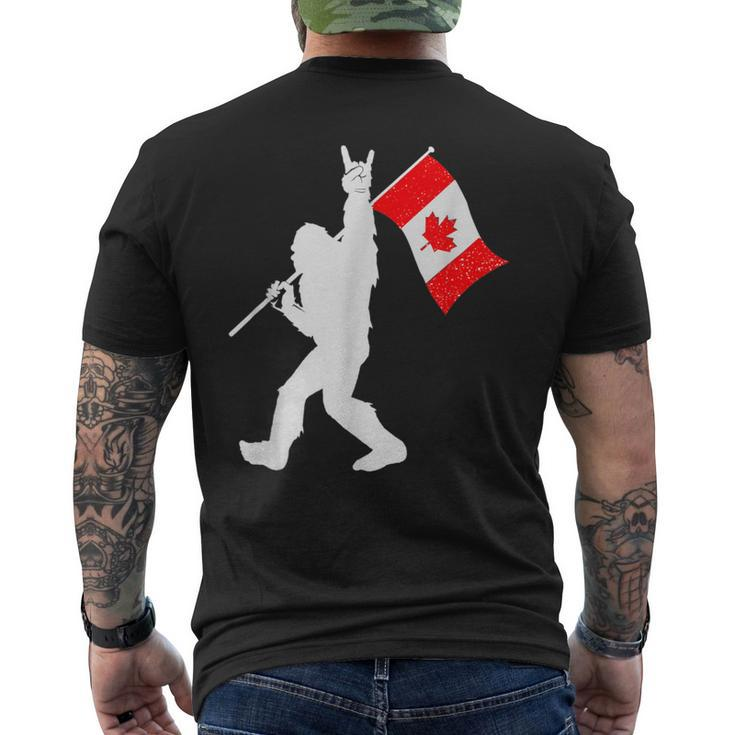 Vintage Canadian Bigfoot And Rock'n Roll Canada Day Men's T-shirt Back Print