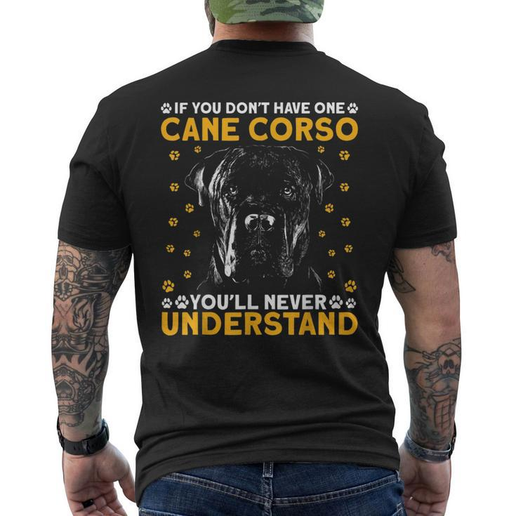 Vintage Cane Corso Italiano Italian Mastiff Dog Pet  Mens Back Print T-shirt