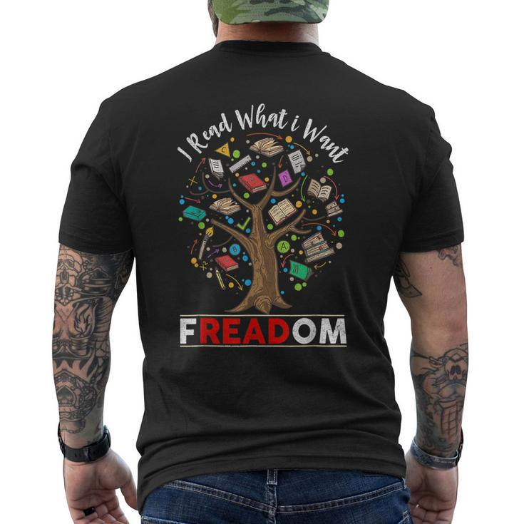 Vintage Censorship Freedom Reading Nerd I Read Banned Books Men's Back Print T-shirt
