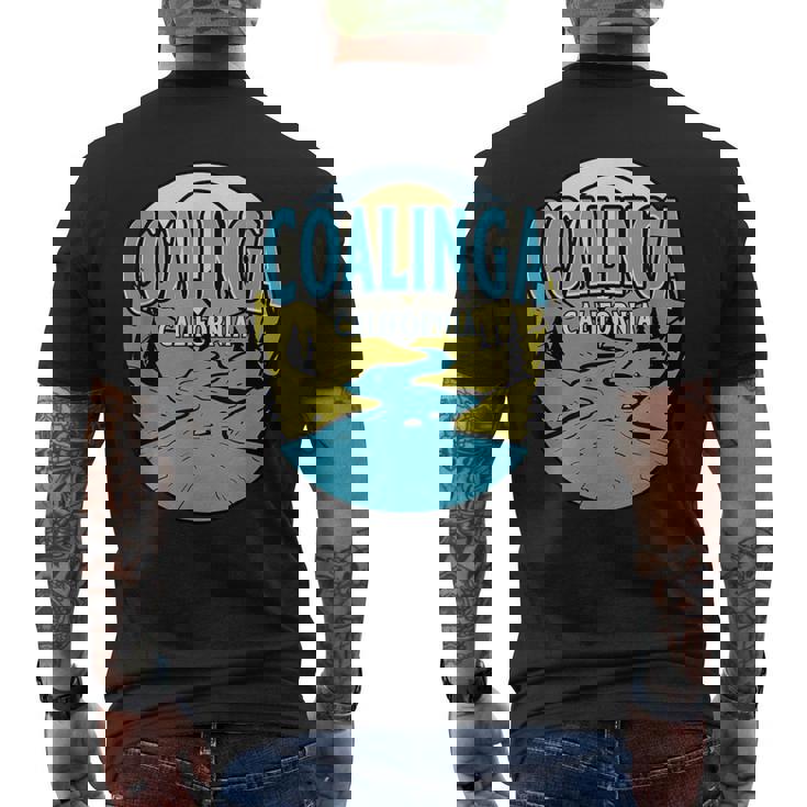 Vintage Coalinga California River Valley Souvenir Print Men's T-shirt Back Print