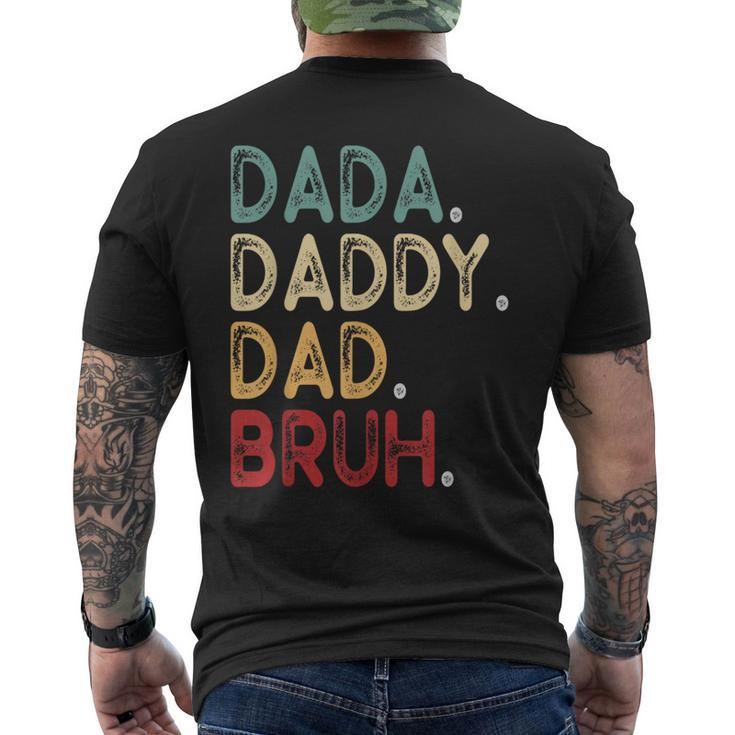 Vintage Funny Father Dada Daddy Dad Bruh  Mens Back Print T-shirt