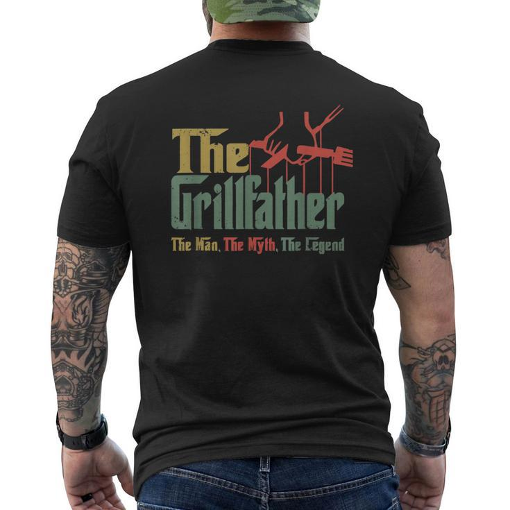 Vintage Funny The Grillfather Grill Fathers Vintage  Mens Back Print T-shirt