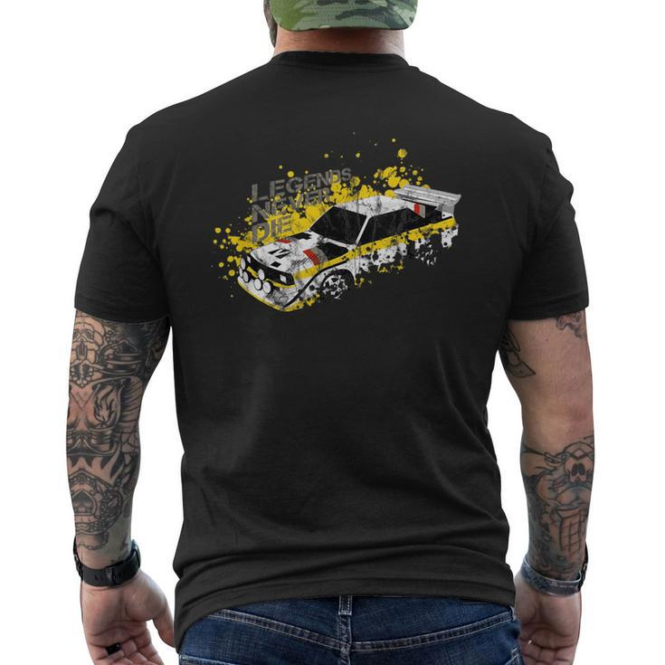 Vintage German Rally Car Racing Motorsport Livery Design Racing Funny Gifts Mens Back Print T-shirt