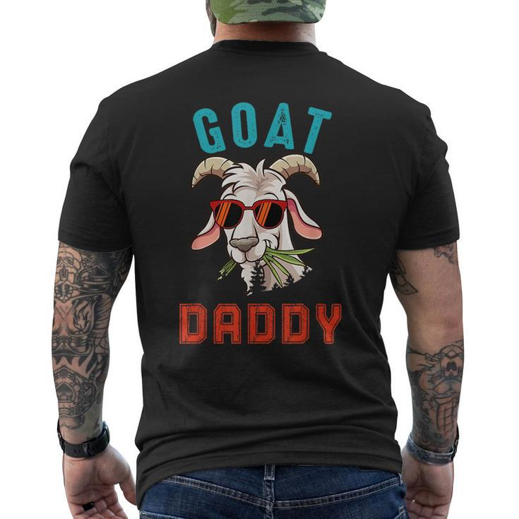 Vintage Goat Funny Daddy Cute Goat Sunglasses Farmer Family  Mens Back Print T-shirt