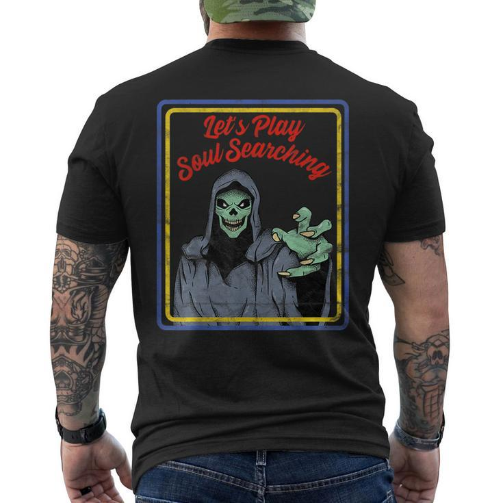 Vintage Horror Soul Searching Grim Reaper Reaper Men's T-shirt Back Print