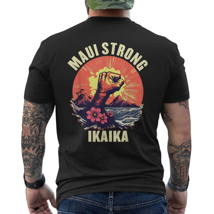 Vintage Ikaika Strong Maui Hawaii Island I Love Hawaii Men's T-shirt Back Print