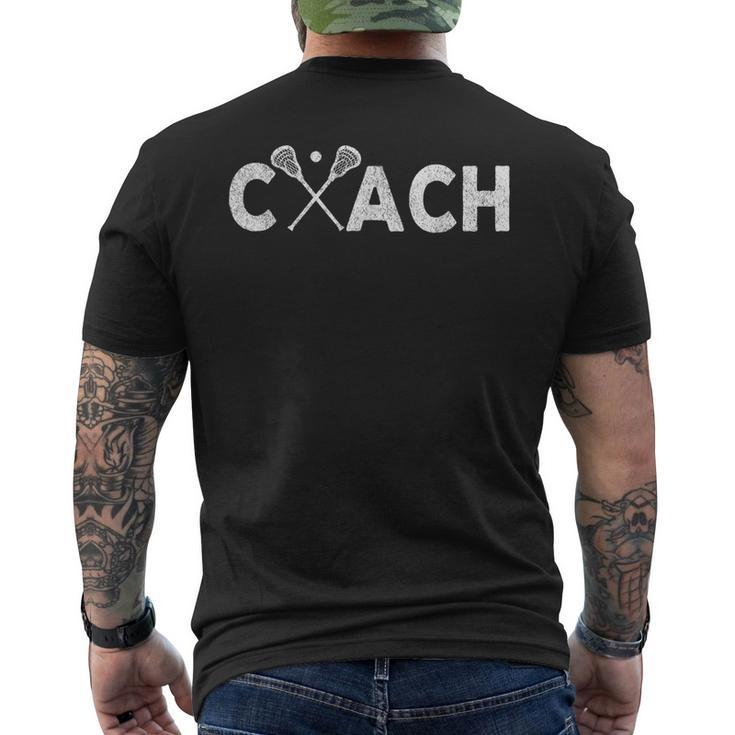 Vintage Lacrosse Coach Lacrosse Team Coach Retro  Mens Back Print T-shirt