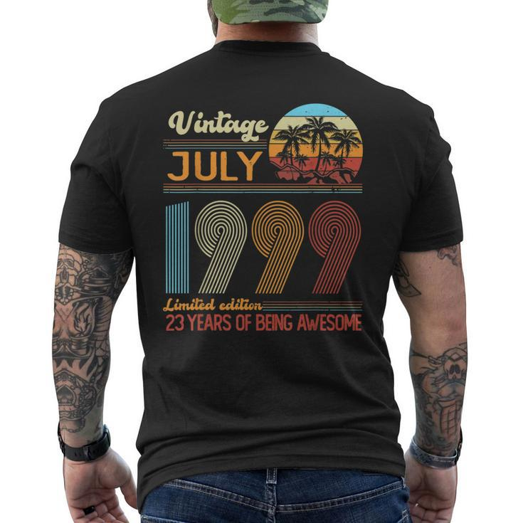 Vintage Limited Edition Birthday Decoration July 1999 Mens Back Print T-shirt