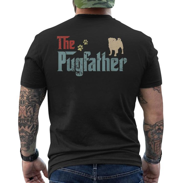 Vintage The Pugfather Matching Family Pug Lover Men's Back Print T-shirt