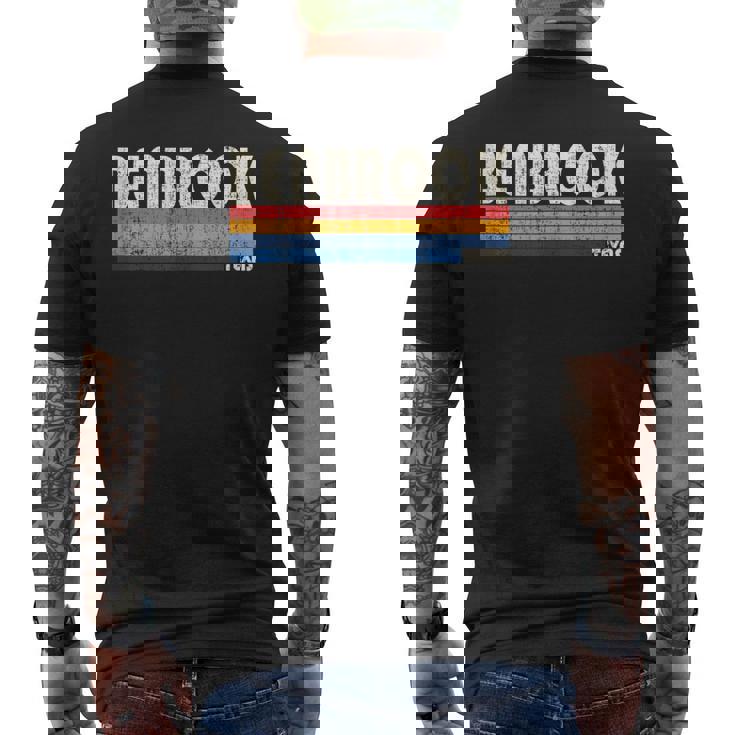 Vintage Retro 70S 80S Style Hometown Of Benbrook Tx Men's T-shirt Back Print