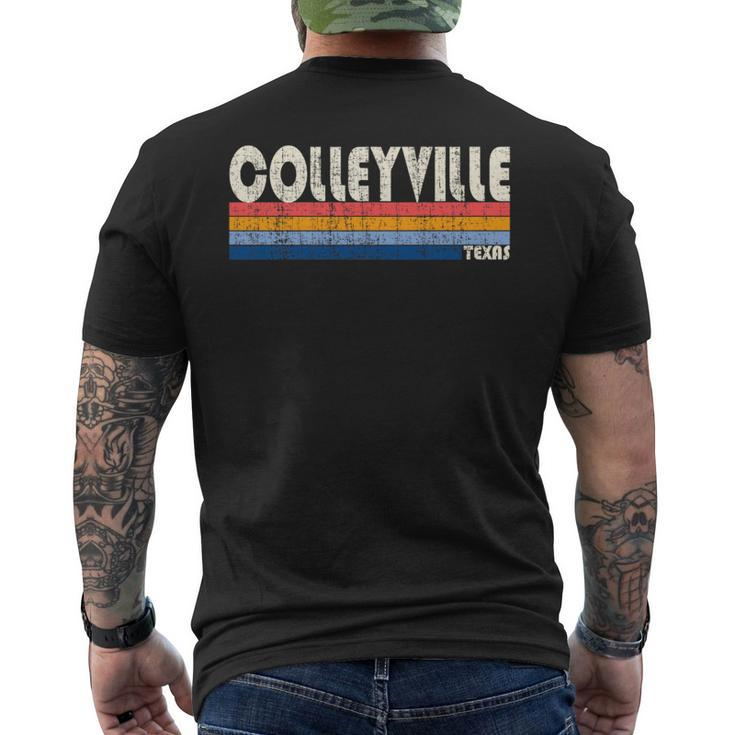 Vintage Retro 70S 80S Style Hometown Of Colleyville Tx Men's T-shirt Back Print