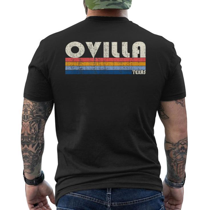 Vintage Retro 70S 80S Style Hometown Of Ovilla Tx Men's T-shirt Back Print