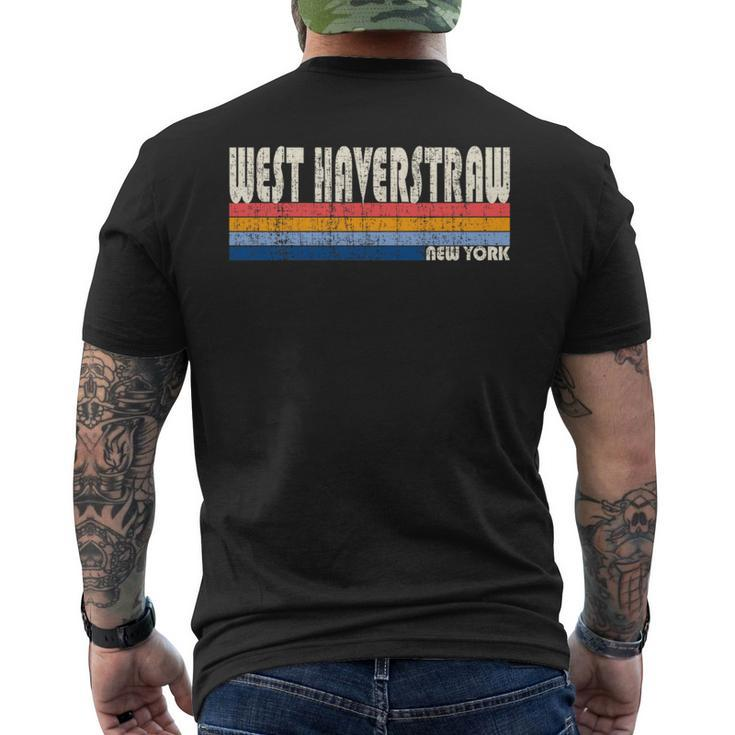 Vintage Retro 70S 80S Style Hometown Of West Haverstraw Ny Men's T-shirt Back Print