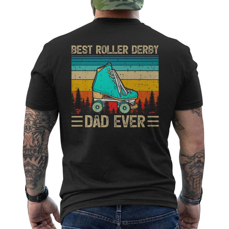 Vintage Retro Best Roller Derby Dad Ever Fathers Day  For Women Men's Back Print T-shirt