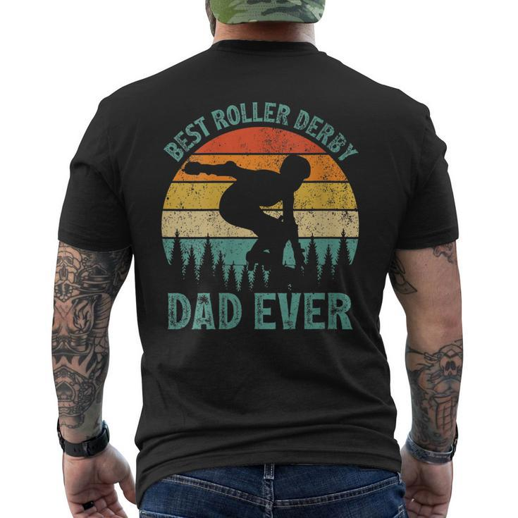 Vintage Retro Best Roller Derby Dad Ever Fathers Day For Women Men's Back Print T-shirt