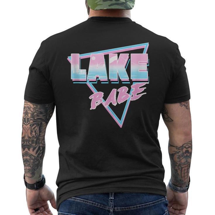Vintage Retro Lake Babe 80S 90S Style Summer Vacation Gift  Vacation Funny Gifts Mens Back Print T-shirt