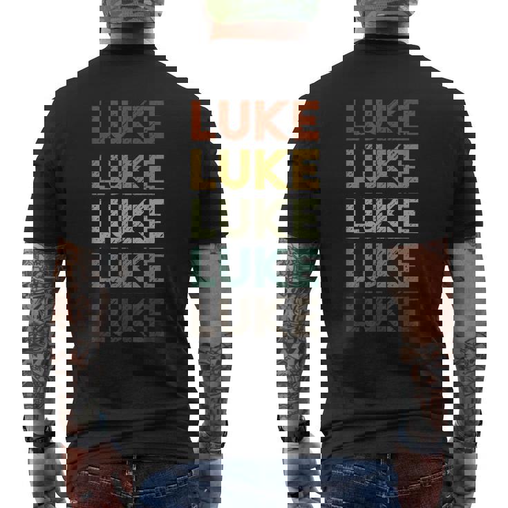 Vintage Retro Luke First Name  Mens Back Print T-shirt