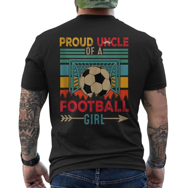 Vintage Retro Proud Uncle Of A Football Player Family Girl  Mens Back Print T-shirt