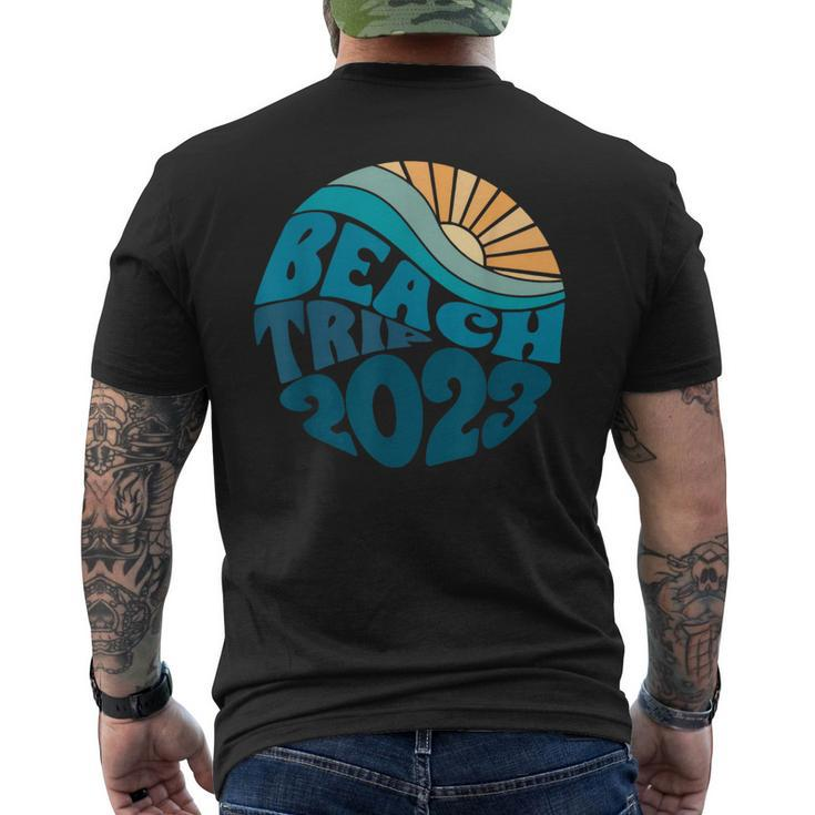 Vintage Retro Summer Vibes Beach Trip 2023 Summer Vacation Men's T-shirt Back Print