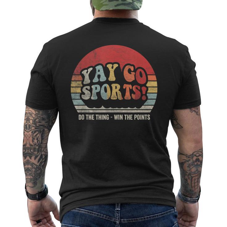 Vintage Retro Yay Go Sports Sports Men's T-shirt Back Print